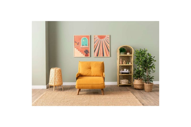 Canelo Sovelænestol - Sennepsgul Gul - Møbler - Sofaer - Sovesofaer