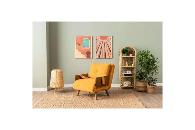 Canelo Sovelænestol - Sennepsgul Gul - Møbler - Sofaer - Sovesofaer