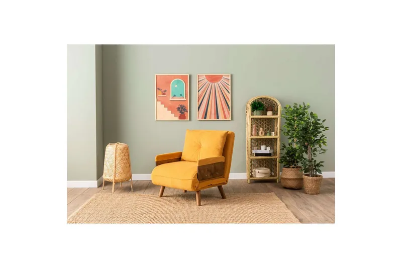 Canelo Sovelænestol - Sennepsgul Gul - Møbler - Sofaer - Sovesofaer