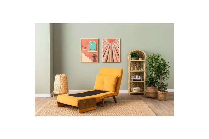 Canelo Sovelænestol - Sennepsgul Gul - Møbler - Sofaer - Sovesofaer