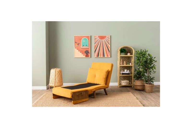 Canelo Sovelænestol - Sennepsgul Gul - Møbler - Sofaer - Sovesofaer
