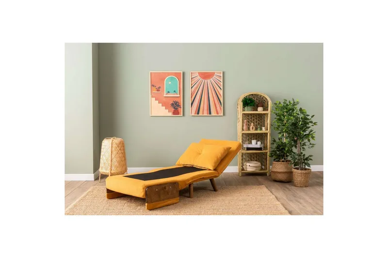 Canelo Sovelænestol - Sennepsgul Gul - Møbler - Sofaer - Sovesofaer