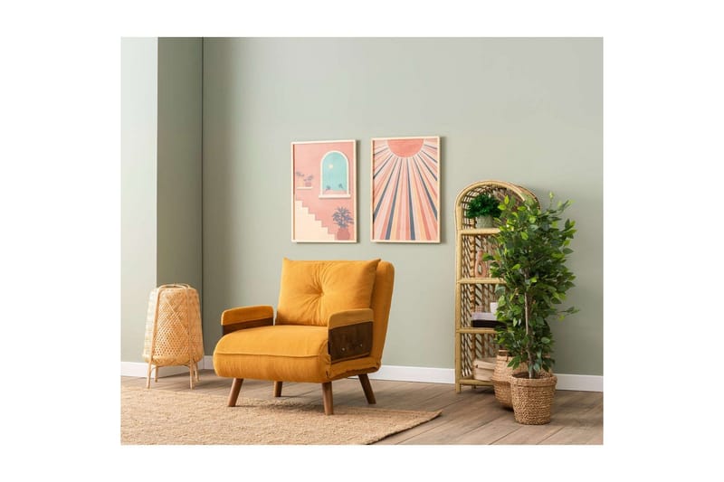 Canelo Sovelænestol - Sennepsgul Gul - Møbler - Sofaer - Sovesofaer