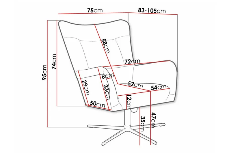 Carney Fåtölj Dark blue - Møbler - Stole & lænestole - Lænestole