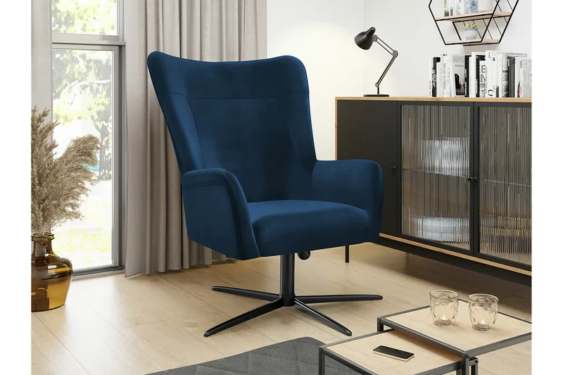 Carney Fåtölj Dark blue - Møbler - Stole & lænestole - Lænestole