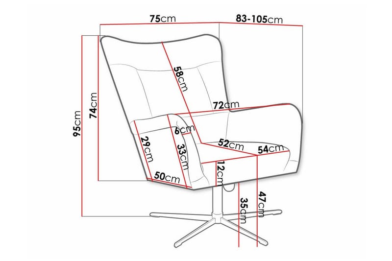 Carney Fåtölj Red - Møbler - Stole & lænestole - Lænestole