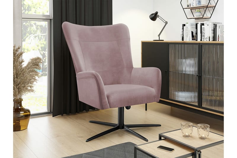 Carney Fåtölj Pink/Black - Møbler - Stole & lænestole - Lænestole