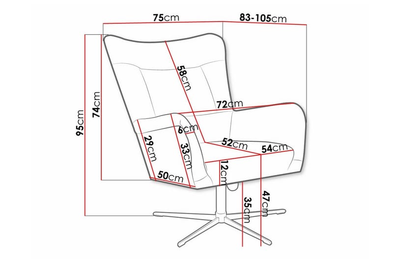 Carney Fåtölj Pink/Black - Møbler - Stole & lænestole - Lænestole