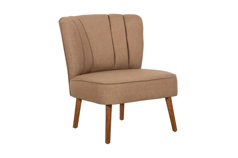 Caulk Lænestol med Armlæn, Brun