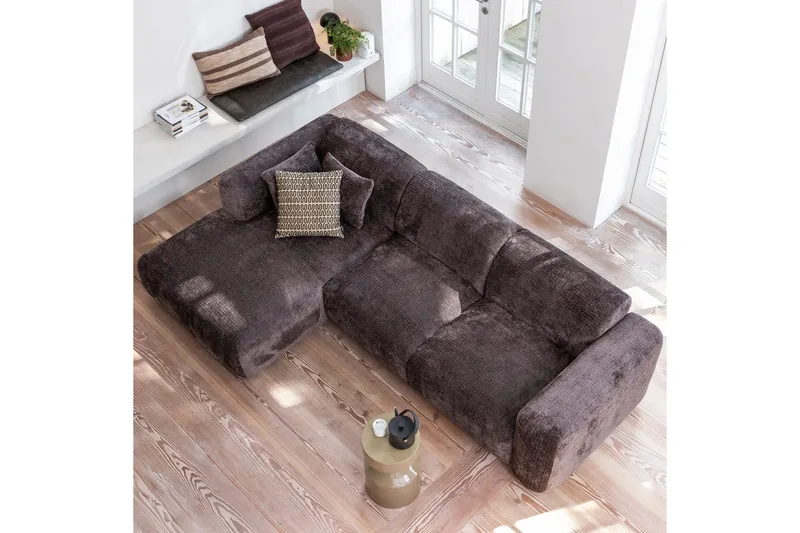 Chaiselong Cloud - Varm Brun, Venstre - Møbler - Sofaer - Sofa med chaiselong