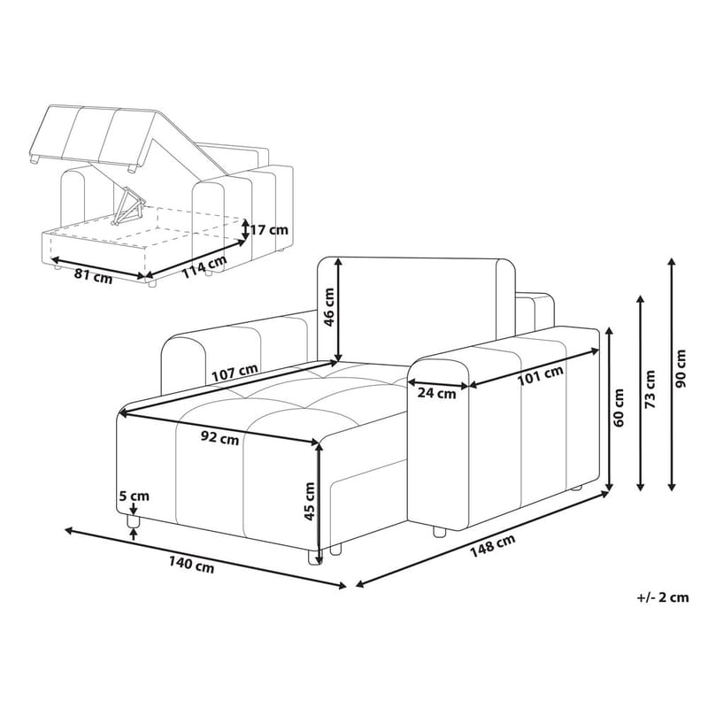 Chaiselong Innvik - Brun - Møbler - Sofaer - Modulsofaer - Andre moduler til modulsofa