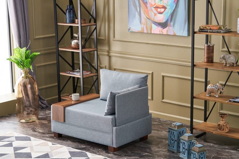 Algeria Chaiselonglænestol - Blå - Møbler - Stole & lænestole - Lænestole - Chaiselong lænestol & Divan lænesto