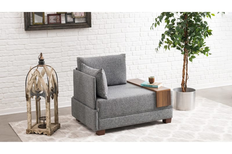 Algeria Chaiselonglænestol - Grå - Møbler - Stole & lænestole - Lænestole - Chaiselong lænestol & Divan lænesto