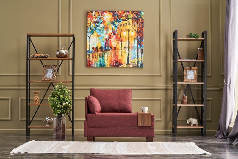 Algeria Chaiselonglænestol - Rød - Møbler - Stole & lænestole - Lænestole - Chaiselong lænestol & Divan lænesto