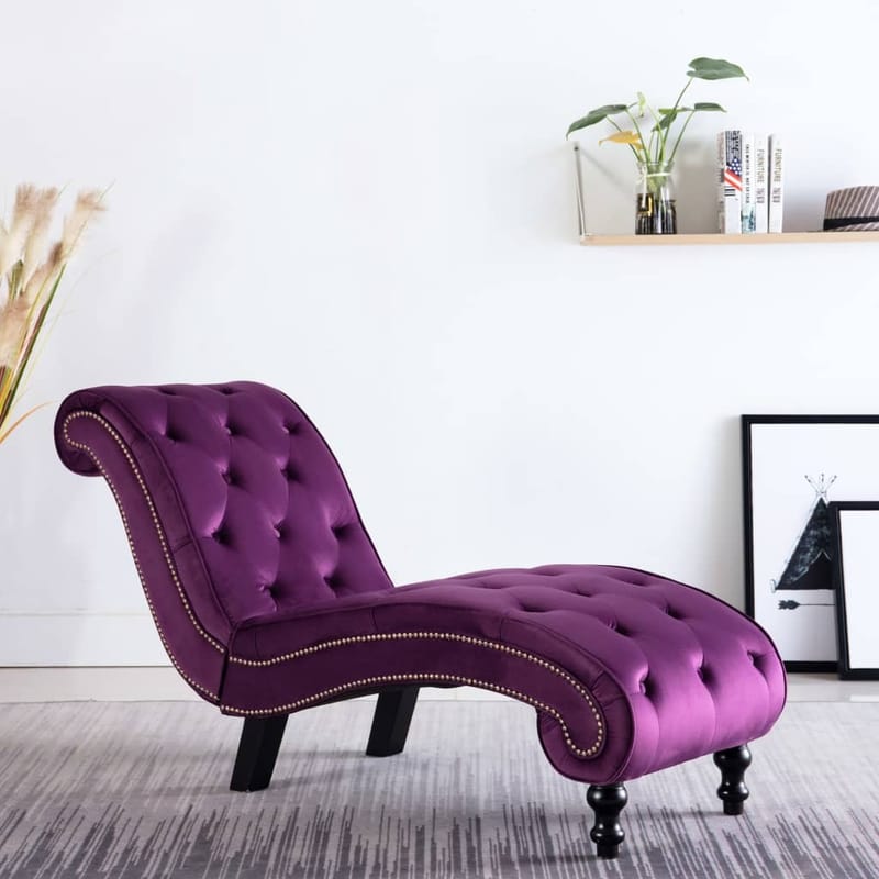 Chaiselong Lilla Fløjl - Violet - Møbler - Stole & lænestole - Lænestole - Chaiselong lænestol & Divan lænesto