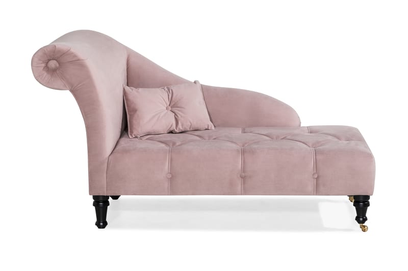 Dahlia Chaiselong - Lys Rosa Velour - Møbler - Stole & lænestole - Lænestole - Chaiselong lænestol & Divan lænesto