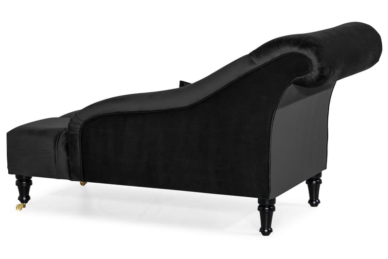 Dahlia Chaiselong Velour - Sort - Møbler - Stole & lænestole - Lænestole - Chaiselong lænestol & Divan lænesto