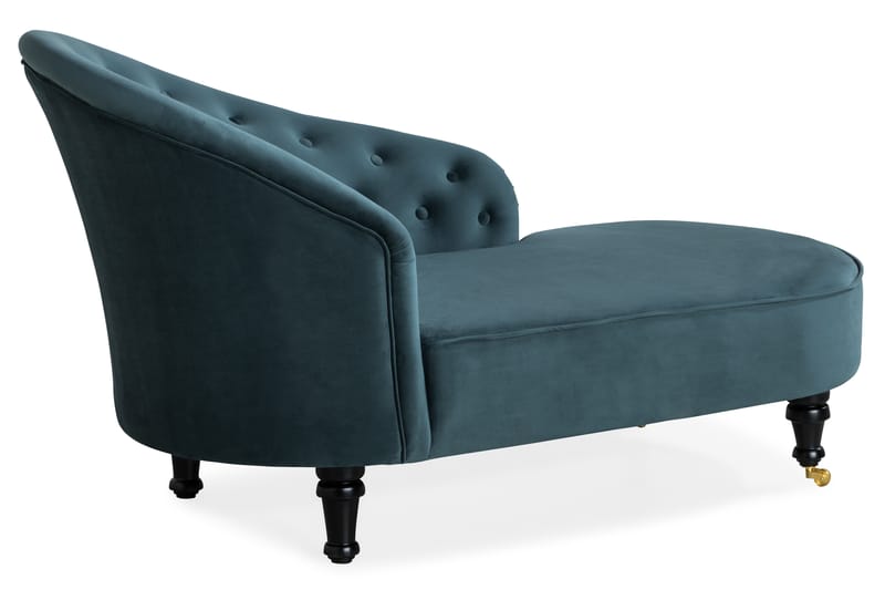 Dahlia Classic Chaiselong - Blågrøn Velour - Møbler - Stole & lænestole - Lænestole - Chaiselong lænestol & Divan lænesto