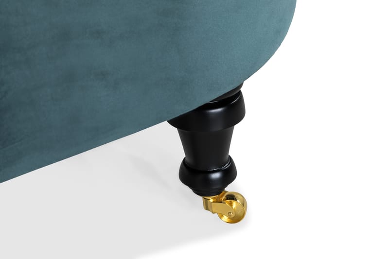 Dahlia Classic Chaiselong - Blågrøn Velour - Møbler - Stole & lænestole - Lænestole - Chaiselong lænestol & Divan lænesto