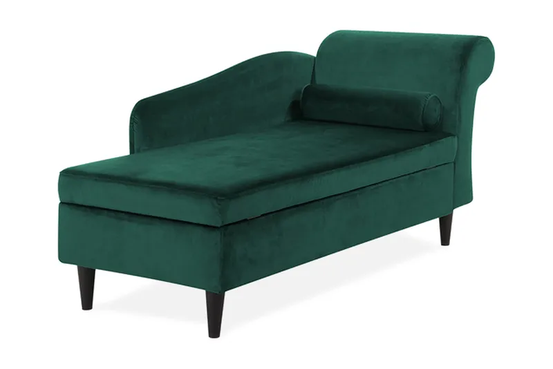 Espie chaiselong Højre velour, Grøn