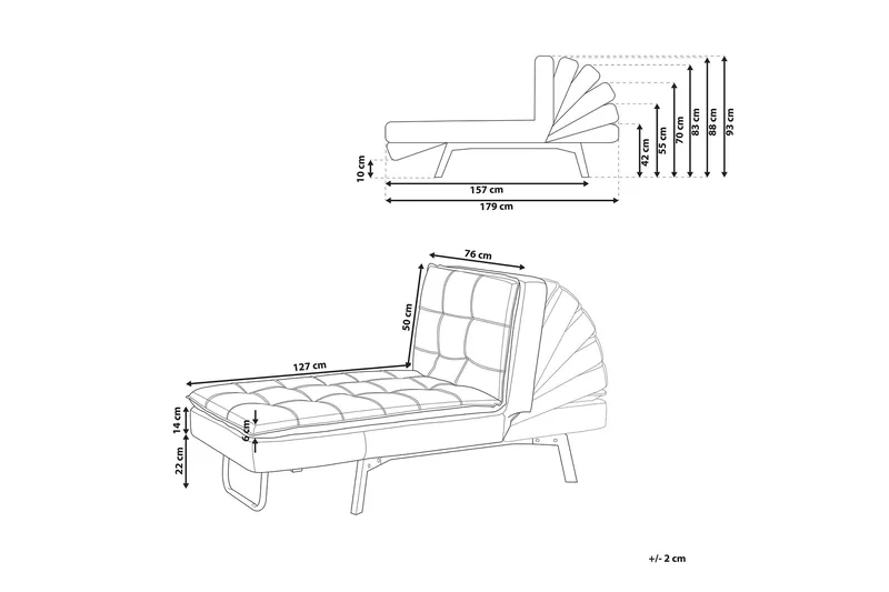 Karyne chaiselong - Lyserød - Møbler - Stole & lænestole - Lænestole - Chaiselong lænestol & Divan lænesto