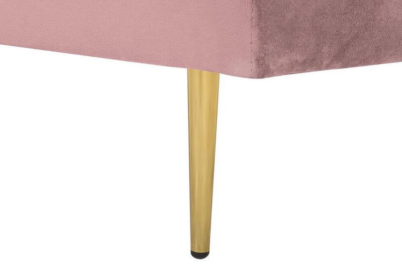Llanfach chaiselong Højre velour - Lyserød - Møbler - Stole & lænestole - Lænestole - Chaiselong lænestol & Divan lænesto