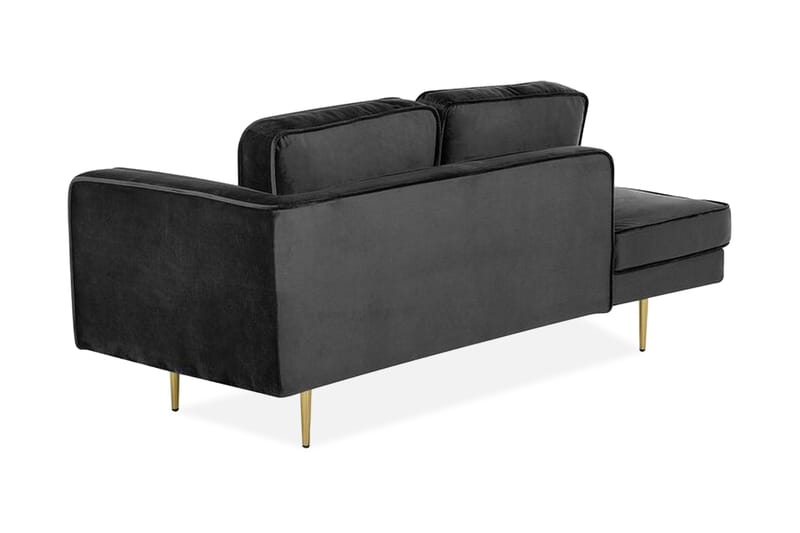 Llanfach chaiselong Højre velour - Sort - Møbler - Stole & lænestole - Lænestole - Chaiselong lænestol & Divan lænesto