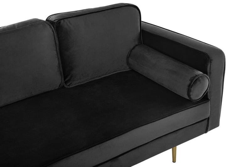 Llanfach chaiselong Højre velour - Sort - Møbler - Stole & lænestole - Lænestole - Chaiselong lænestol & Divan lænesto