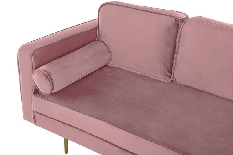 Llanfach chaiselong Venstre velour - Lyserød - Møbler - Stole & lænestole - Lænestole - Chaiselong lænestol & Divan lænesto