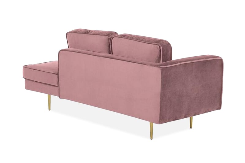 Llanfach chaiselong Venstre velour - Lyserød - Møbler - Stole & lænestole - Lænestole - Chaiselong lænestol & Divan lænesto