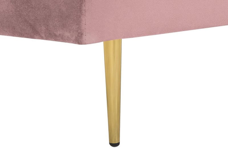 Llanfach chaiselong Venstre velour - Lyserød - Møbler - Stole & lænestole - Lænestole - Chaiselong lænestol & Divan lænesto