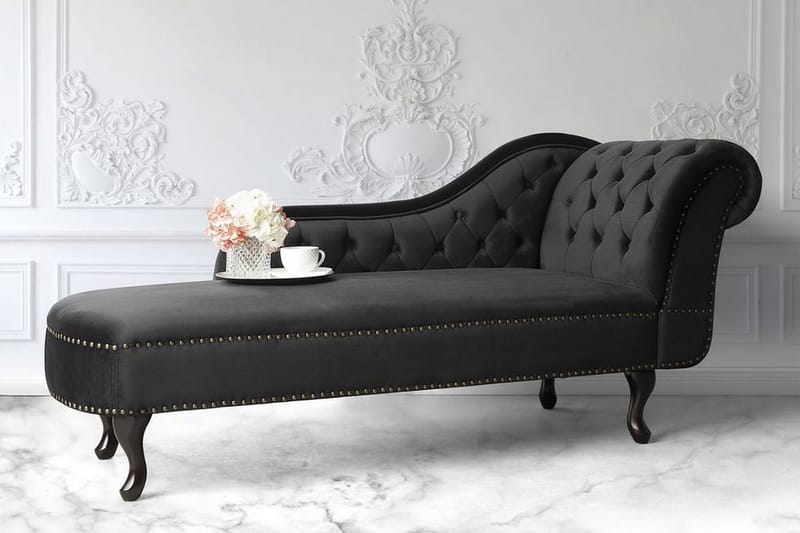 Nimes chaiselong - Sort - Møbler - Stole & lænestole - Lænestole - Chaiselong lænestol & Divan lænesto