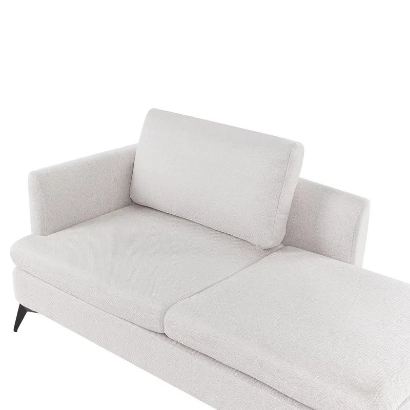 Chaiselong Sievoz - Lys beige, sort/Venstrevendt - Møbler - Stole & lænestole - Lænestole - Chaiselong lænestol & Divan lænesto