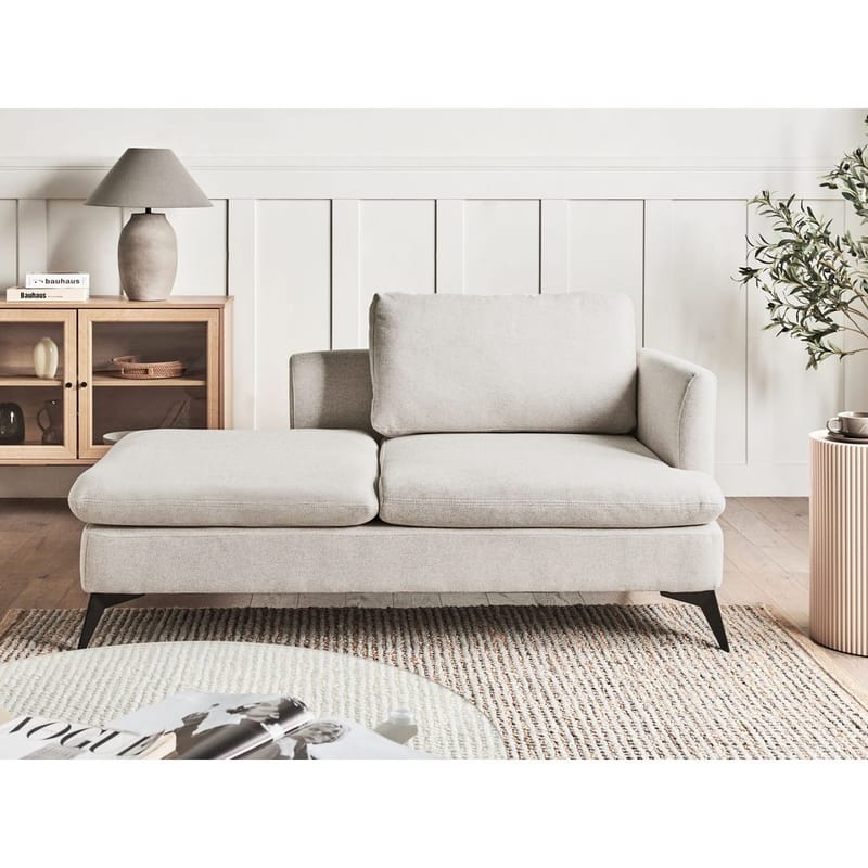 Chaiselong Sievoz - Lysebeige, sort/Højrevendt - Møbler - Stole & lænestole - Lænestole - Chaiselong lænestol & Divan lænesto