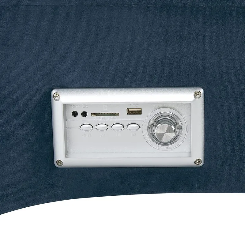 Chaiselong Simorre - Blå, sort, sølv - Møbler - Stole & lænestole - Lænestole - Chaiselong lænestol & Divan lænesto