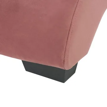 Chaiselong Simorre - Rosa, sort, sølv - Møbler - Stole & lænestole - Lænestole - Chaiselong lænestol & Divan lænesto