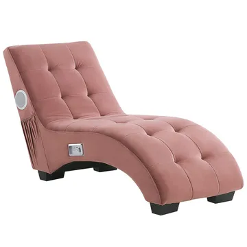 Chaiselong Simorre - Rosa, sort, sølv - Møbler - Stole & lænestole - Lænestole - Chaiselong lænestol & Divan lænesto