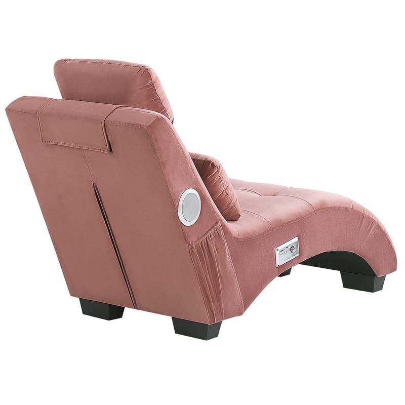 Chaiselong Simorre - Rosa, sort, sølv - Møbler - Stole & lænestole - Lænestole - Chaiselong lænestol & Divan lænesto