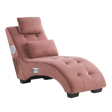 Chaiselong Simorre - Rosa, sort, sølv - Møbler - Stole & lænestole - Lænestole - Chaiselong lænestol & Divan lænesto