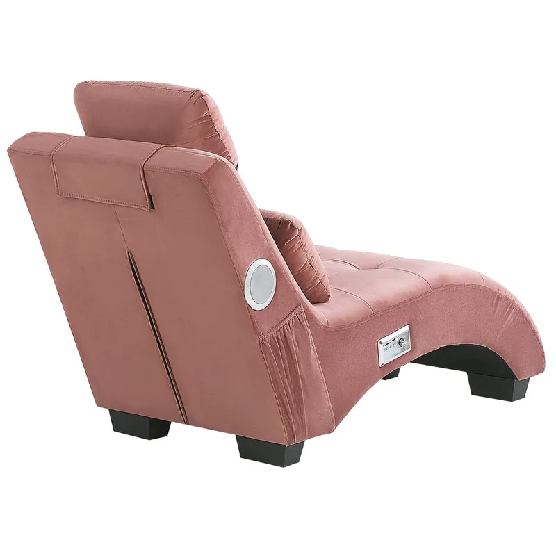 Chaiselong Simorre - Rosa, sort, sølv - Møbler - Stole & lænestole - Lænestole - Chaiselong lænestol & Divan lænesto