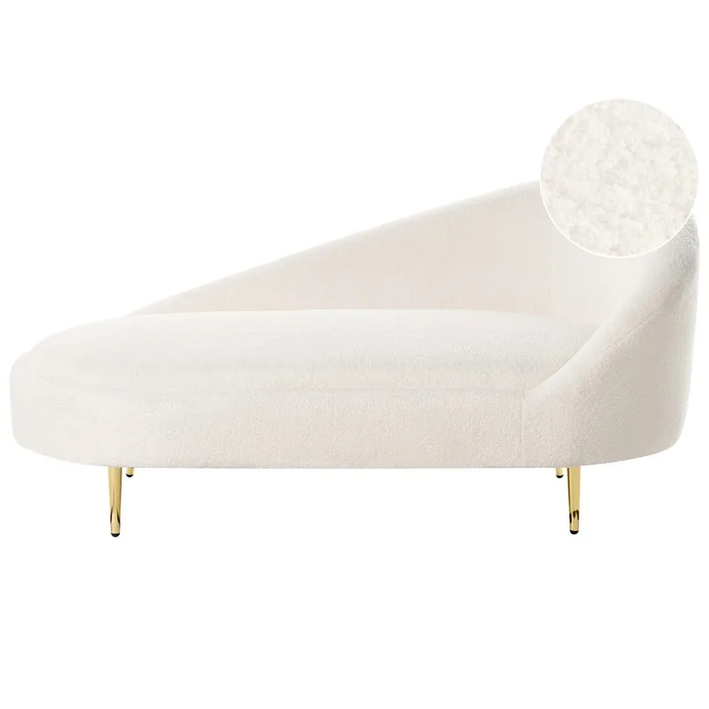 Chaiselong Valreas, Hvid, guld/Vendte mod højre