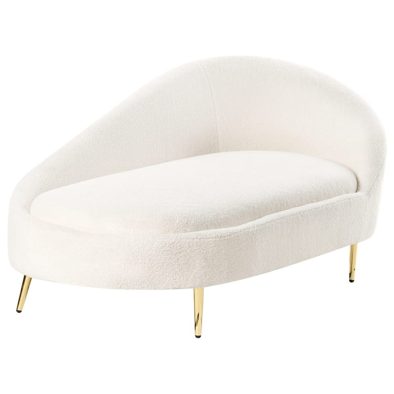 Chaiselong Valreas - Hvid, guld/Vendte mod højre - Møbler - Stole & lænestole - Lænestole - Chaiselong lænestol & Divan lænesto