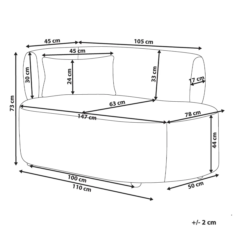 Chaiselong Vanvey venstrevendt - Blå - Møbler - Sofaer - Daybed