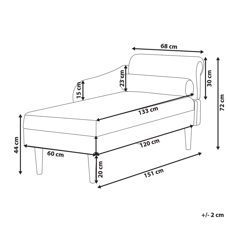 Chaiselong Yvoire højrevendt - Grøn - Møbler - Sofaer - Daybed