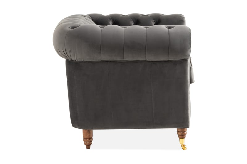 Chesterfield Deluxe Lænestol - Grå - Møbler - Stole & lænestole - Lænestole - Chesterfield lænestole