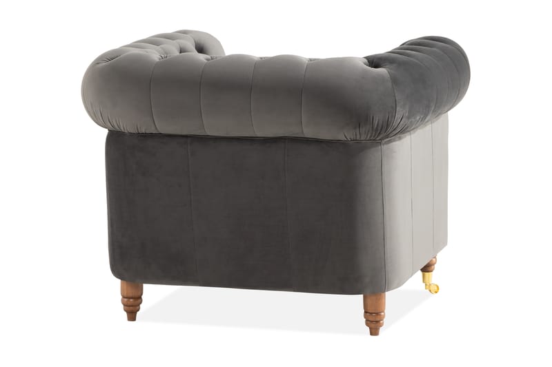 Chesterfield Deluxe Lænestol - Grå - Møbler - Stole & lænestole - Lænestole - Chesterfield lænestole