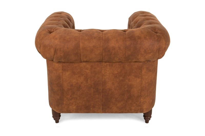 Chesterfield Deluxe Lænestol Vintage - Cognac - Læderstol - Chesterfield lænestole