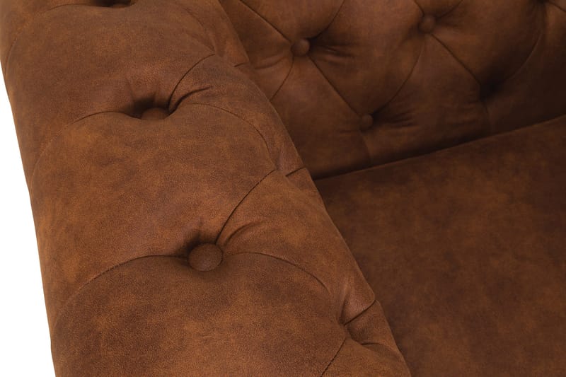 Chesterfield Deluxe Lænestol Vintage - Cognac - Læderstol - Chesterfield lænestole