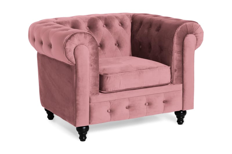 Chesterfield Lyx Lænestol - Rustrosa Velour - Møbler - Stole & lænestole - Lænestole - Chesterfield lænestole
