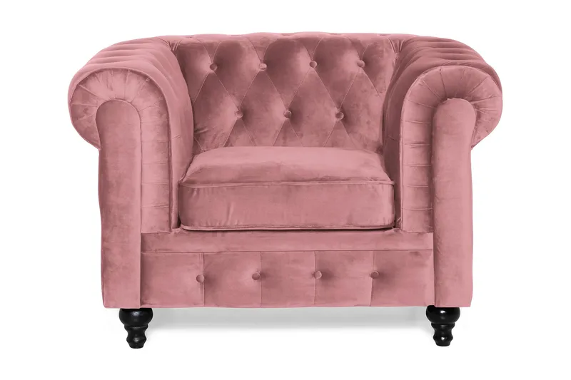 Chesterfield Lyx Lænestol - Rustrosa Velour - Møbler - Stole & lænestole - Lænestole - Chesterfield lænestole